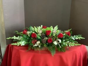 Christmas Flowers Centerpiece