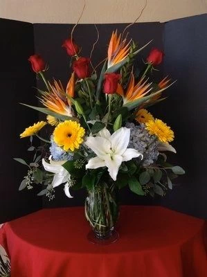 Tropical Flower Beauty-roses, birds and mixed