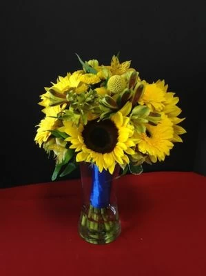 Bridal Bouquet with Sunflowers
