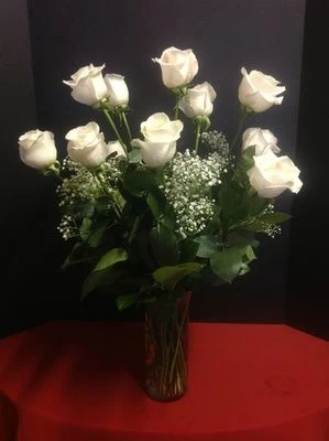 1 Dozen White Roses