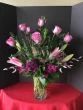 Purple Roses, Lilies and Orchids