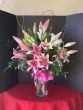 pink lilie, stargazer lilies, 1 dozen lilies
