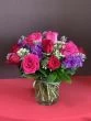 colorful roses and fragrant stock
