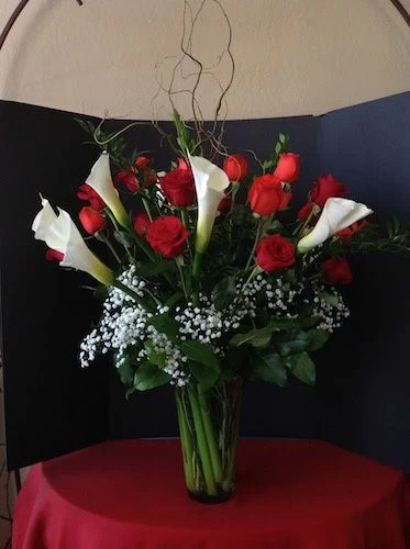 Calla Lilies and Roses