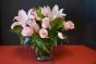 Bouquet of Pink Roses and Lilies