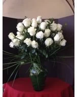 3 dozen white roses, three dozen long stems white roses

