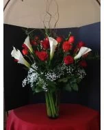 Calla Lilies and Roses