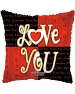 I love you Balloon in Black and Red