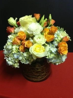 Peaceful Sunset of Flowers