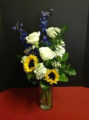 Roses and Sunflowers