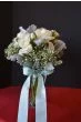 Bridal Bouquet with White Roses and Succulents