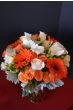 Bridal Bouquet with Roses, Gerbers, Succulents, and Spray Roses