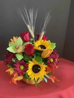 Thanksgiving Flowers Pumpkin