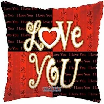 I love you Balloon in Black and Red
