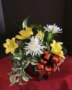 Dishgarden With Flowers