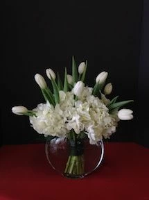 Funeral Flowers with White Tulips