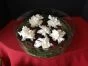 Gardenia Flowers floating in a bowl of water