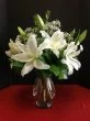 White lilies in a vase