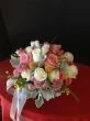 Bridal Bouquet with White and Pink Roses