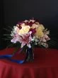 Bridal Bouquet with Stargazer lilies and Roses