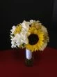 Bridal Bouquet with Sunflowers and White Roses