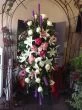 Funeral Flowers Standing Easel of Whites and Pinks