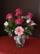 roses tulips gerbera daisy 
