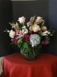 Three Quarter Moon Vase of Flowers