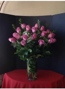 Purple roses, 3 dozen purple roses, long stems purple roses
