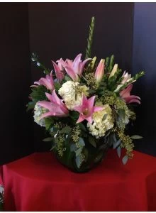 Lilies in a Moon Vase