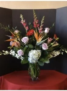 Purple Roses with Assorted Flowers