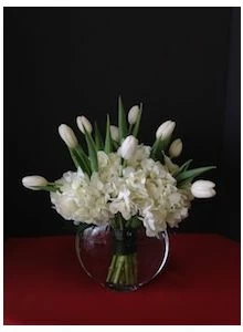 Funeral Flowers with White Tulips