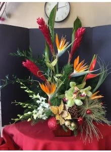 Christmas In Hawaiian Flowers.