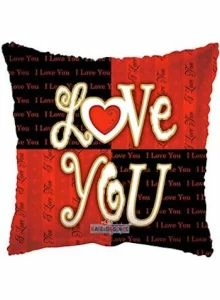 I love you Balloon in Black and Red