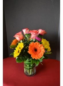 Gerbs, Roses and Sunflowers