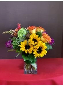 colorful flowers| sunflowers| roses|hydrangea|snapdragons