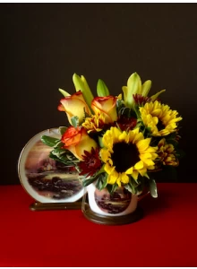 Sunset of Fall Flowers