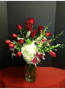 Deep Red Intrigue Bouquet