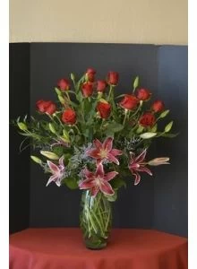 Bouquet of Roses and Lilies
