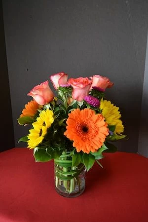 Gerbs, Roses and Sunflowers