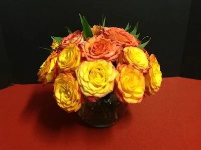 Bubble Bowl of Sunshine with Roses