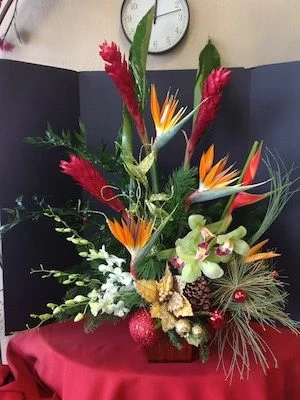 Christmas In Hawaiian Flowers.