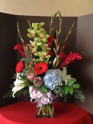 Christmas Flowers with Orchids