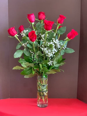 Red roses long stems