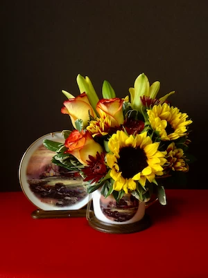 Sunset of fall flowers 2