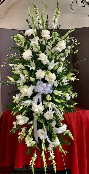funeral flowers standing easel sympathy spray